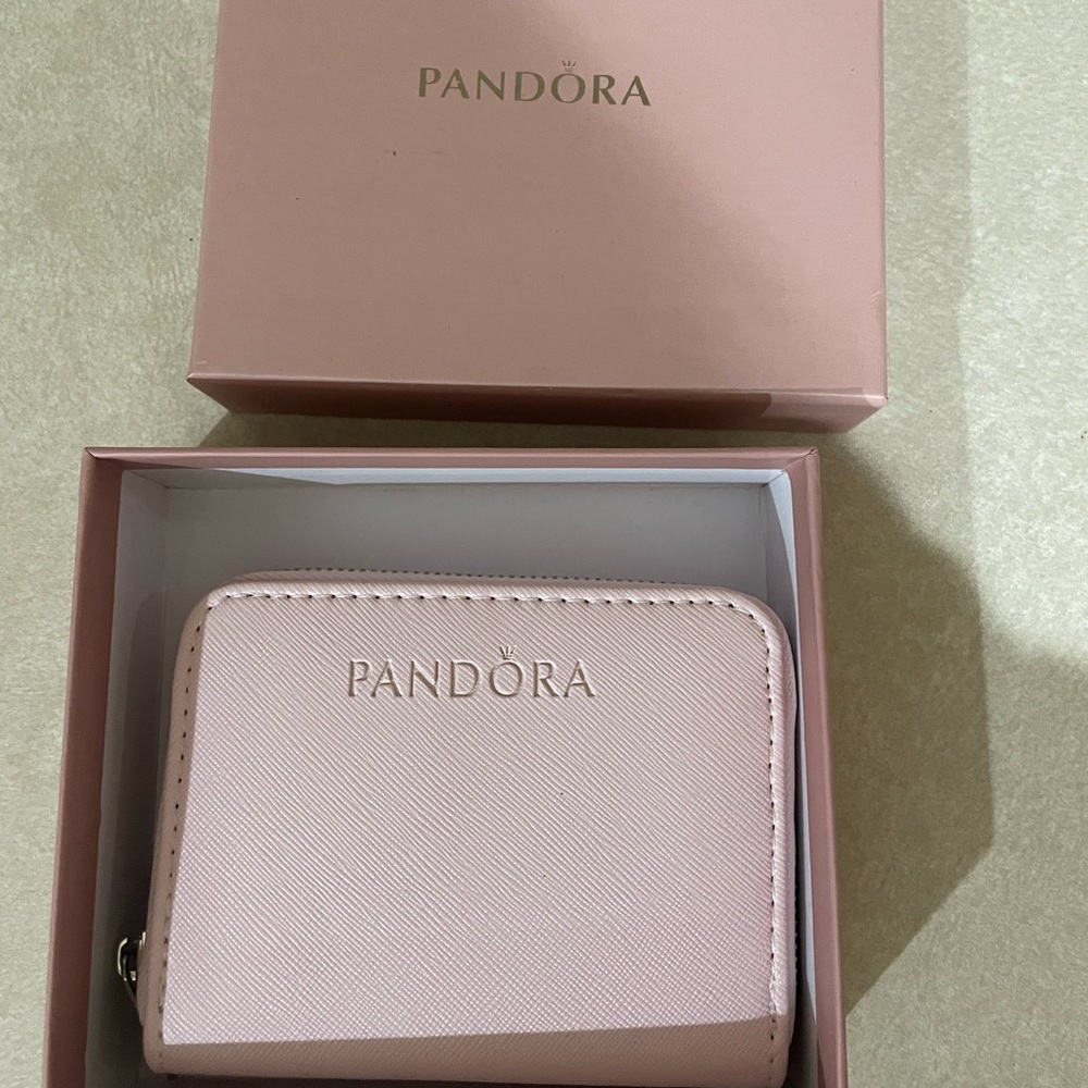 Pink leather Pandora wallet